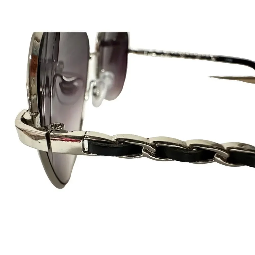Aviator Gradient Sunglasses Lamb A348-51Xsg Unisex Chain Temples